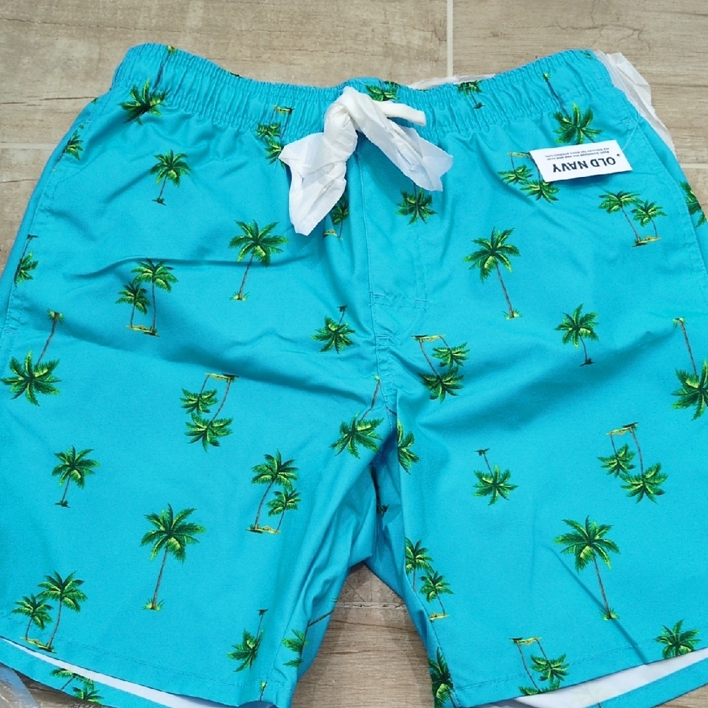 NWT- Old Navy. Tropical Palm Tree Swim Shorts